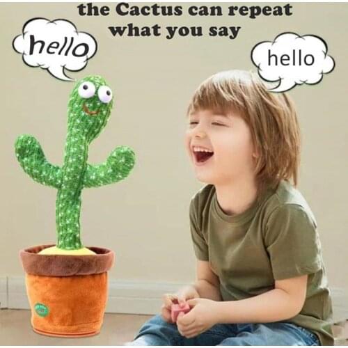 Lovely Talking Toy Dancing Cactus Doll Speak Talk Sound Record Repeat Toy Kawaii Cactus Toys Children Kids Education Toy Gift
