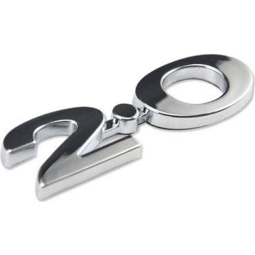 New Car ABS Chrome 3D Sticker 2.0 Emblem Badge Decals Stickers for Ford Focus 2 3 4 MK2 MK3 MK4 Fiesta Ecosport Car Styling