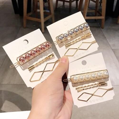 New Pearl Hair Clip Set for Women Girl Sweet Hair Clips Hair Pin Hair Barrette Hair Accessories Headdress
