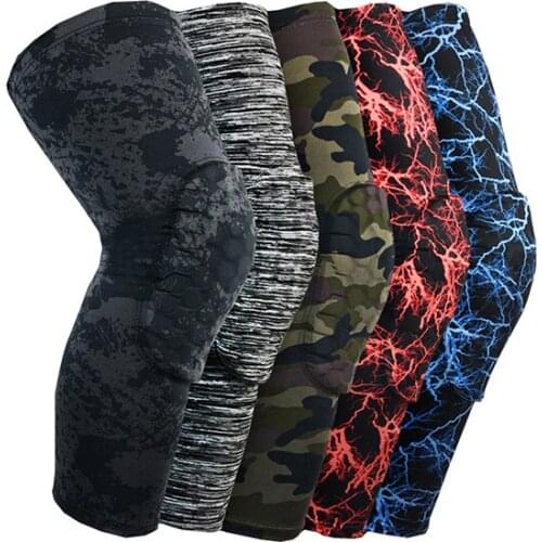 Outdoor Muilt-color Knee Pads Protective Sports Safety Knee Calf Leg Sleeve Honeycomb Pad Kneelet Guard Protective Kneepad