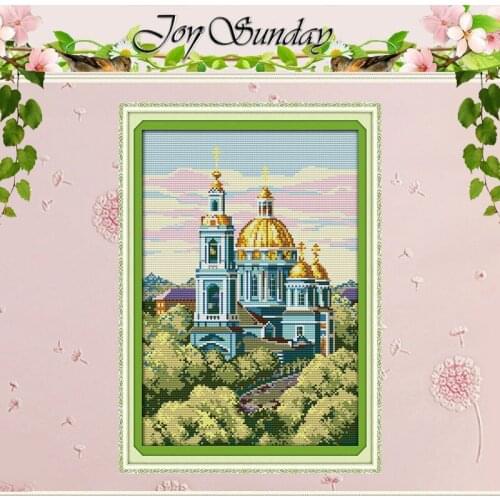 Russian Building Scenery Counted Cross Stitch 11CT 14CT Cross Stitch Sets Wholesale Cross-stitch Kits Embroidery Needlework