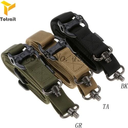 MS4 Tactical Rope Mission Adjustable Two 2 Points Tactical Rifle Gun Sling Quick Detach QD trap For Outdoor Nylon Belt Rope
