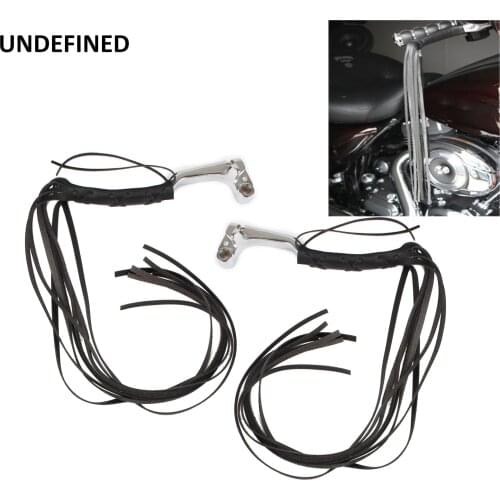 Universal Motorcycle Brake Lever Leather Covers Clutch Grip Fringe Tassels For Indian Cafe Racer Moto chief vintage