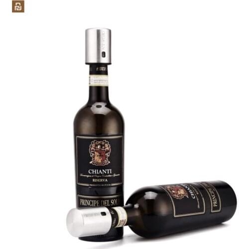 Youpin Circle Joy Smart Wine Stopper Stainless Steel Vacuum Memory Wine Stopper Electric Stopper Wine Corks