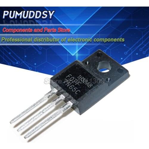 10PCS FQPF7N65C 7N65 TO-220F FQPF7N65 TO-220 MOS pipe N-channel 650V 7A