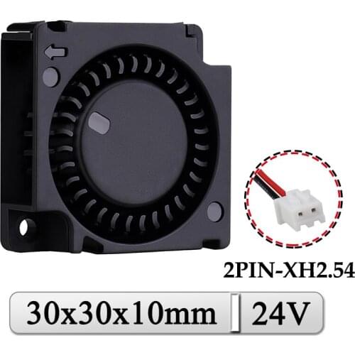 2Pcs Gdstime DC 24V Radial Fan 30mm 30x30x10mm Dual Ball Bearing Mini Cooler 3cm 30mmx10mm Micro Turbo Blower Fan