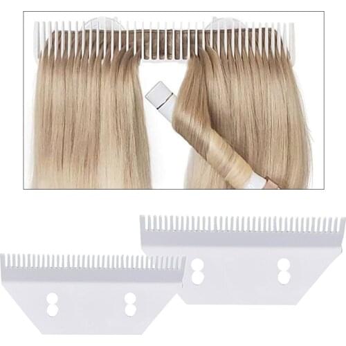 2x White Salon Hair Extension Wigs Sectioning Holder Organizer Rack Hanger