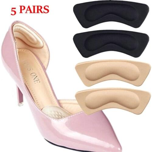 5 Pairs Anti-wear Adhesive Feet Care Heel Insoles Pain Relief Cushion Heel Sticker Heel Liner Grips Crash Insole Feet Patch