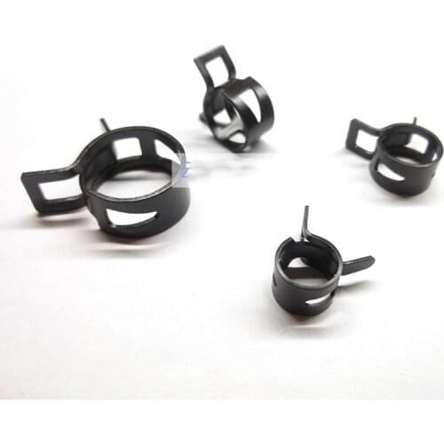 [6-30mm] Q673B Vacuum Spring Fuel Oil Water Black Hose Clip Pipe Tube for Band Clamp Metal Fastener