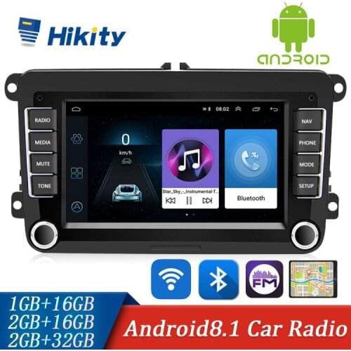 Hikity 2GB RAM Car Multimedia Player 2 DIN Auto Radio GPS Navigation Radio Car 7 " Android Wifi Autoradio for VW/Volkswagen/Golf