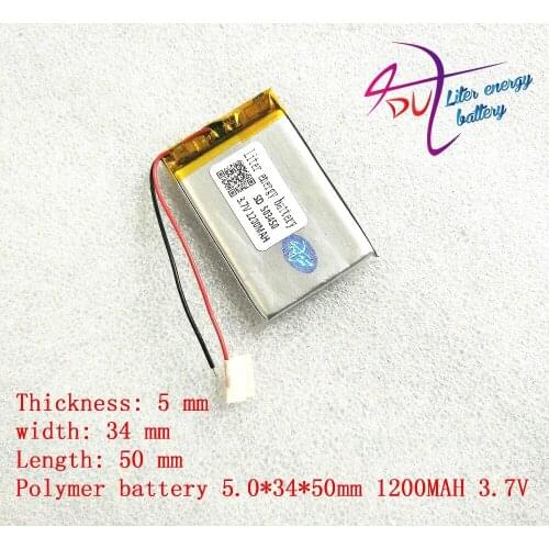 Free shipping new GPS 503450 1200mah lithium-ion polymer battery 3.7V MP3/4 navigation intelligent water meter lithium batteries