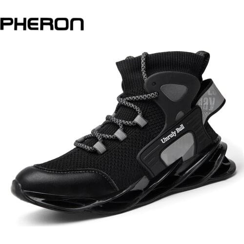Blade Running Shoes for Men Breathable Mesh Socks Sneakers Antiskid Damping Outsole Athletic Sport Shoes Training Run zapatillas