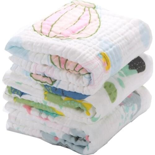Lashghg Muslin Swaddle Baby Blankets Swaddling 100% Cotton Swaddle Wrap for Newborn Babies 6 Layer Bath Towel Blanket Bedding