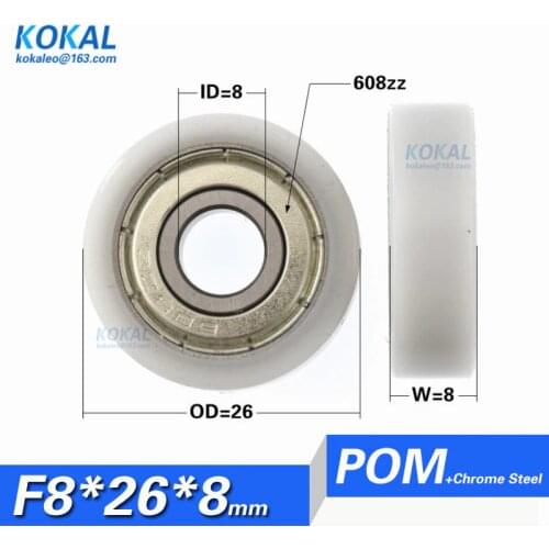 [F0826-8]Free shipping 10PCS high quality domestic refrigerator drawer sliding cable pulley roller 8*26*8mm 0826K