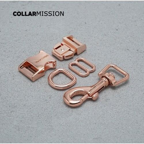 Engraved buckle, We provide laser engraving service customize LOGO 15mm for handmade dog collar leash set harness DIY parts