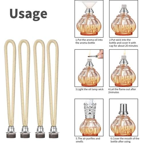 Wick Catalytic Fragrance Lamp Burner Wick Replacement Essential Oil Catalytic Burner Gold Sliver Color for Aromatherapy Decor