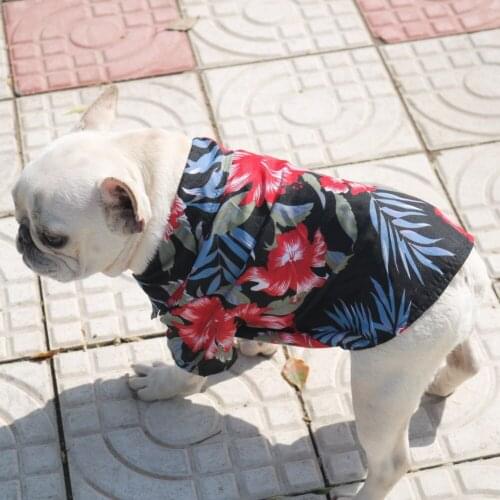 Summer Pet Dog Shirts Hawaiian Clothes Dog Beach Clothes Puppy Dog Floral T-shirt Clothing For Small Medium Dogs Pets Outfits