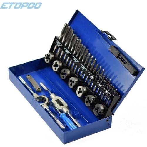 32 Pcs Metric Hand Tap Set Screw Thread Plugs Straight Taper Reamer Tools Adjustable Taps Dies Wrench For Car Repairing Tool