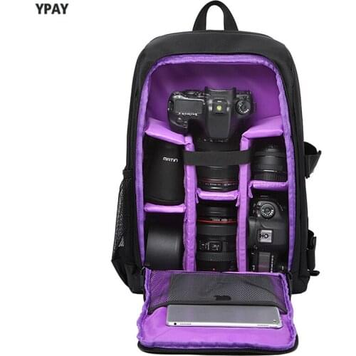 Multi-functional Waterproof w/ Rain Cover 15.6" Laptop Video Case Digital DSLR Photo Padded Backpack Camera Soft Bag for SLR