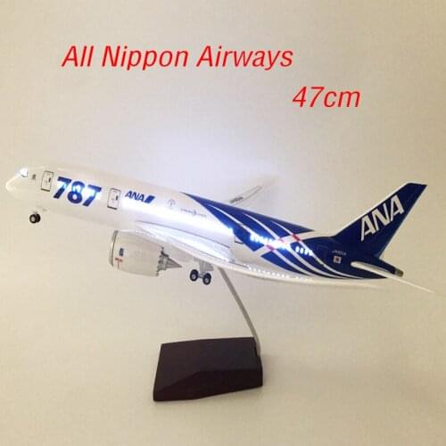 47CM Airplane Model All Nippon Airways Aviation Gifts Led Light Static Display Adult Collect Simulation Plane Toys for Boys