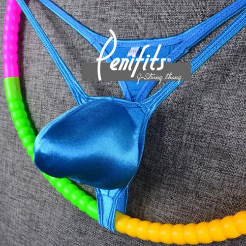 Mens Shiny Satin Knit Grape G-string String Beach Thong Contoured Pouch Bulge Gay Straight T-back