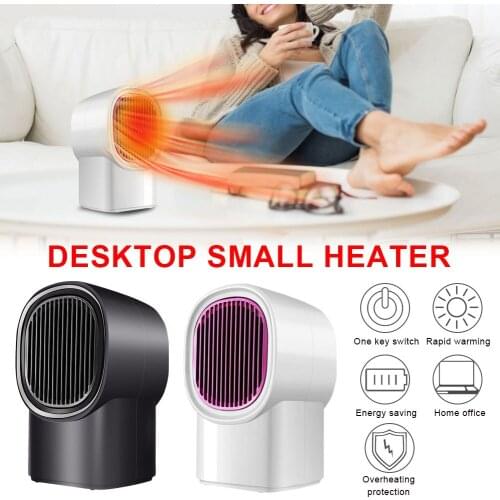 Electric Desktop Heater Mini Portable Plug-in Personal Space Warmer for Indoor Heating Camping Any Place Adjustable Thermostat