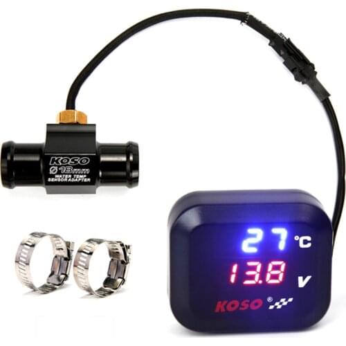 New Motorcycle Universal KOSO Water Temperature Meter Voltmeter USB Charging Three-in-one Waterproof Meter