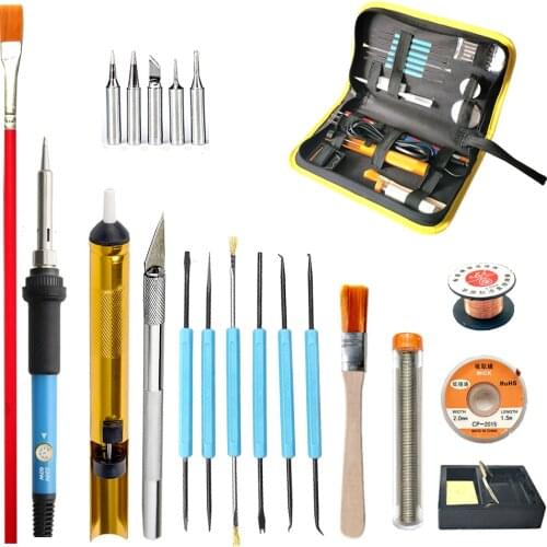 Adjustable temperature soldering iron Electric iron set Welding aids 6 pieces kit High-quality soldering iron head suction gun