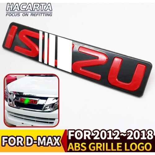 For 2012-2019 model Isuzu D-max Front Grill logo grille red logo red letters MUX ISUZU words D-MAX accessory MU-X accessories