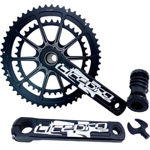 Litepro EDGEPRO Hollow Sprocket Wheel Double Disk 39 53T Integrated Chrysanthemum Double Chainring For For Road Folding Bike