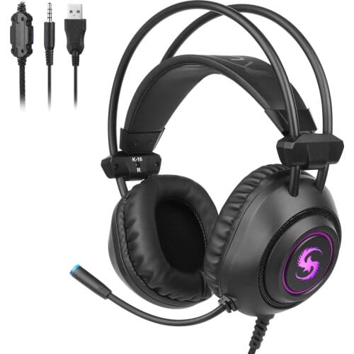 Professional LED Gamer Headset Noise Cancelling Over-ear Gaming Headphones with Mic for PS4 Xbox PC MobilePhone Stereo Surround