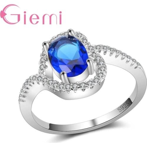 Simple Type AAA+ Zircon CZ Rings for Women Oval Bague 925 Sterling Silver Brand Jewelry Best Wedding Bridal Gifts