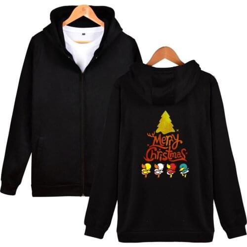 Merry Christmas Zipper Hoodies Women Sweatshirt European Festivals Hoodie Sweatshirts Women Fashion Harajuku Christmas Clothes