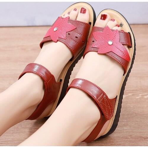 Summer Women Sandals Platform Open Toe Shoes Fashionable Middle-Aged Soft Bottom Comfortable Sandals Casual Women Shoes New 2021