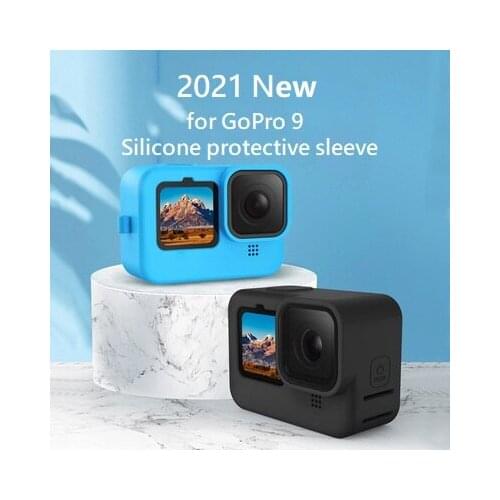 Silicon Protective Cover for GoPro 9 Black Sleeve Housing Case Frame with Lanyard Accessory Full Cover Shell Camera Accessorie