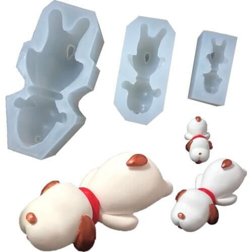 Sleep Dog Shape Mousse Cake Silicone Mold Cookie Ice Cream Fondant Molds Candy Chocolate Pudding Mould DIY Kitchen Baking Tools