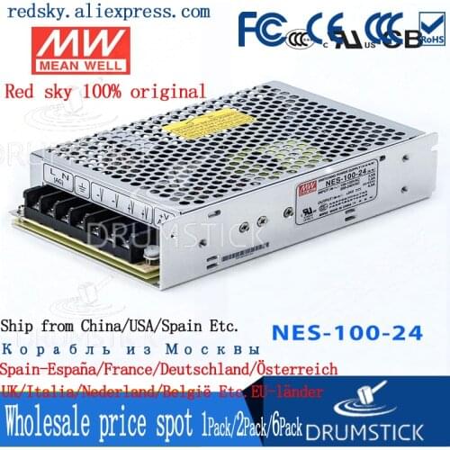 Nice MEAN WELL 2Pack NES-100-24 24V 4.5A meanwell NES-100 108W Single Output Switching Power Supply