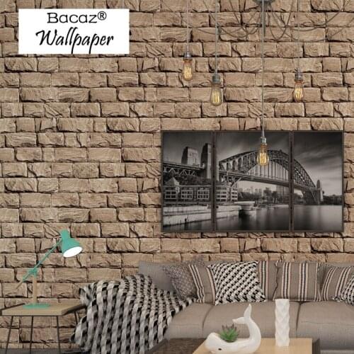 Vinyl 3d Bricks Wallpaper Rolls for living room Sofa backdrop Bar Cafe 3d Brick wall paper 3d wallcoverings decoration