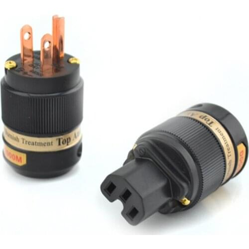 High quality NEW CMC Ti2000-8055 Pure copper US version power plugs ,plug for DIY power cable one pair