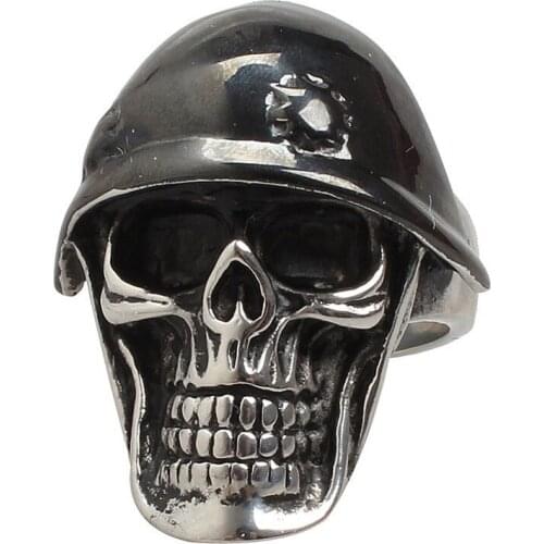 Kito Europe jewelry oversized helmet soldiers titanium steel rings