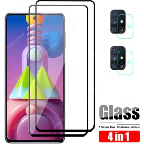 4in1 On For Samsung Galaxy M51 Glass Camera Protector Tempered Glass For Samsung M51 Screen Front Protective Film M 51 6.7inch