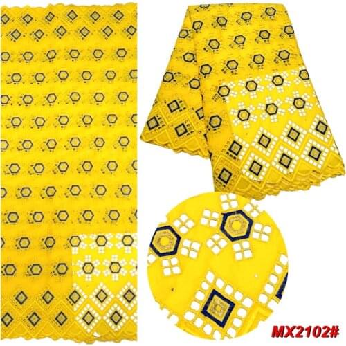 Yellow Swiss Voile Lace in Switzerland Gold African Lace Fabric Wedding 5 Yards Swiss Lace Fabric For Dress 100% Cotton Fabric