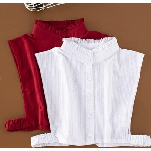 Women Cotton Fake Collar Flowers Detachable Collars Collared Shirt Woman Lapel Blouse Clothes Formal Dress Shirt Accessories
