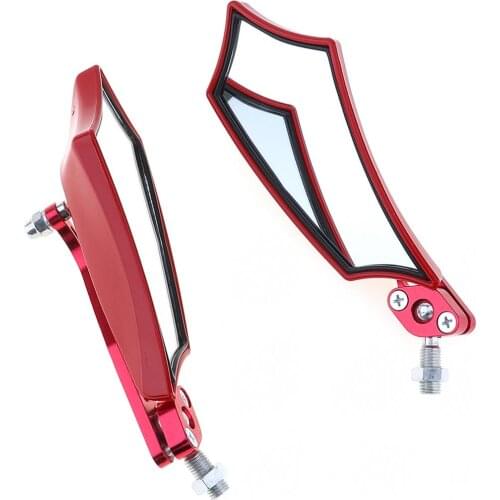 1 Pair Motor Rearview Mirror Aluminium Alloy Motorcycle Rearview Side Mirror Universal Motorbike Side Mirror 23.5 CM x 6.8 CM