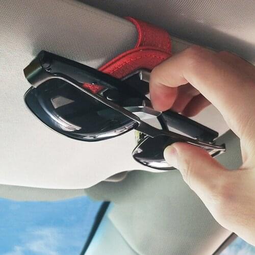 1pcs Car Goods Sunglasses Holder Eyewear Clip Organizer MultiFunction Glasses Sunshade Visor Interior Accessories