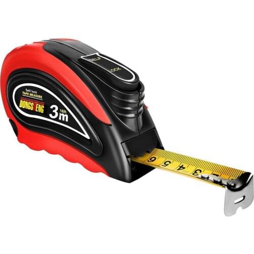 1Pc Portable Practical 3m Steel Retractable Self-Lock Measure Tape Steel Ruler Construction Carpenter Tool