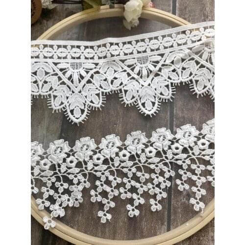 2 Yards Off-white Lace, Flower Fringe Lace Trim, Venise Lace, Tassels Lace Trim