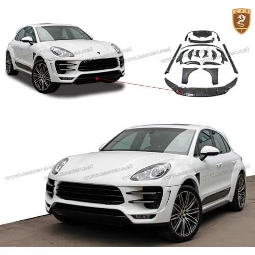 2014 PORSCHE Macan Topcar Style real carbon fiber glass body kit for front lip rear bumper fender rear wing auto parts 00502