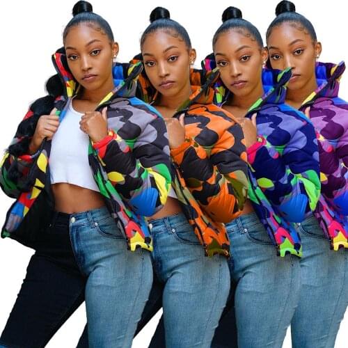 4colors NEW Winter Down Jacket Womens Fashion Coat Camouflage Snow Outerwear Grey-Goose-Down Thick Warm Waterproof S-4XL B09