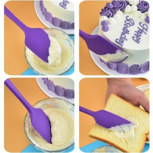 4PCS Kitchen Baking Tool Silicone Pastry Utensils Set Scraper Spatula Cooking Spatula Baking Scraper Cream Spatula Baking Coxeer